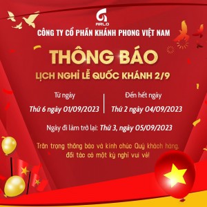 Thông báo nghỉ lễ 2/9/2023