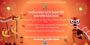 THÔNG BÁO LỊCH NGHỈ TẾT NGUYÊN ĐÁN GIÁP THÌN