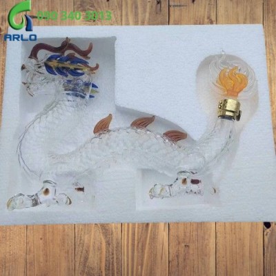 Chai thủy tinh linh vật rồng vàng thumb