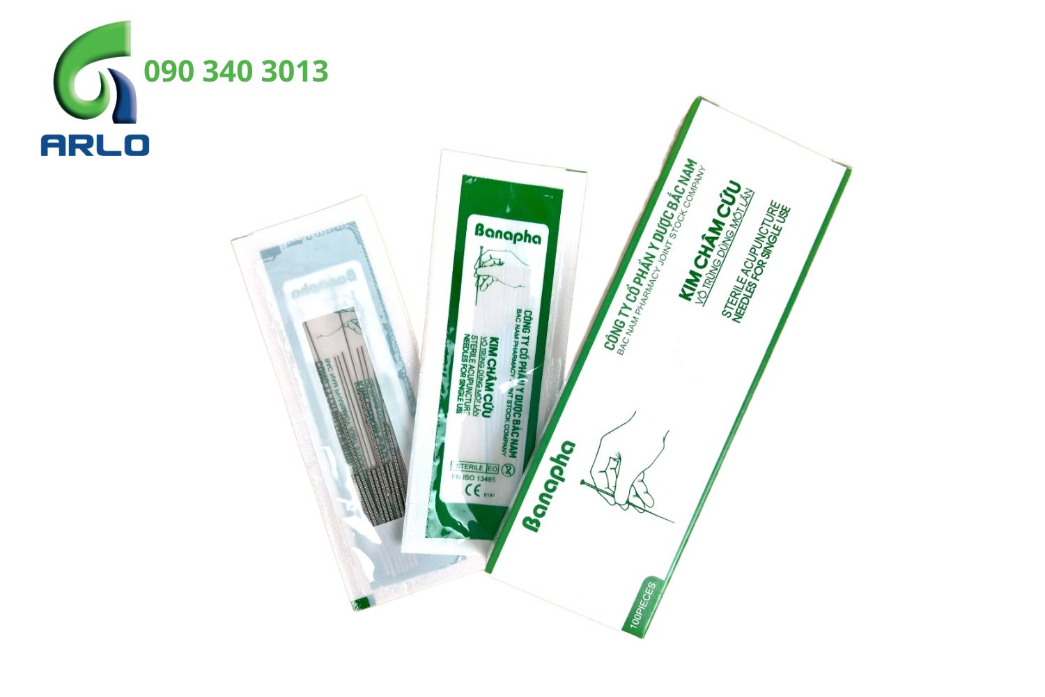 Kim đẩy chỉ Banapha vô trùng dùng một lần túi 10 cán thép