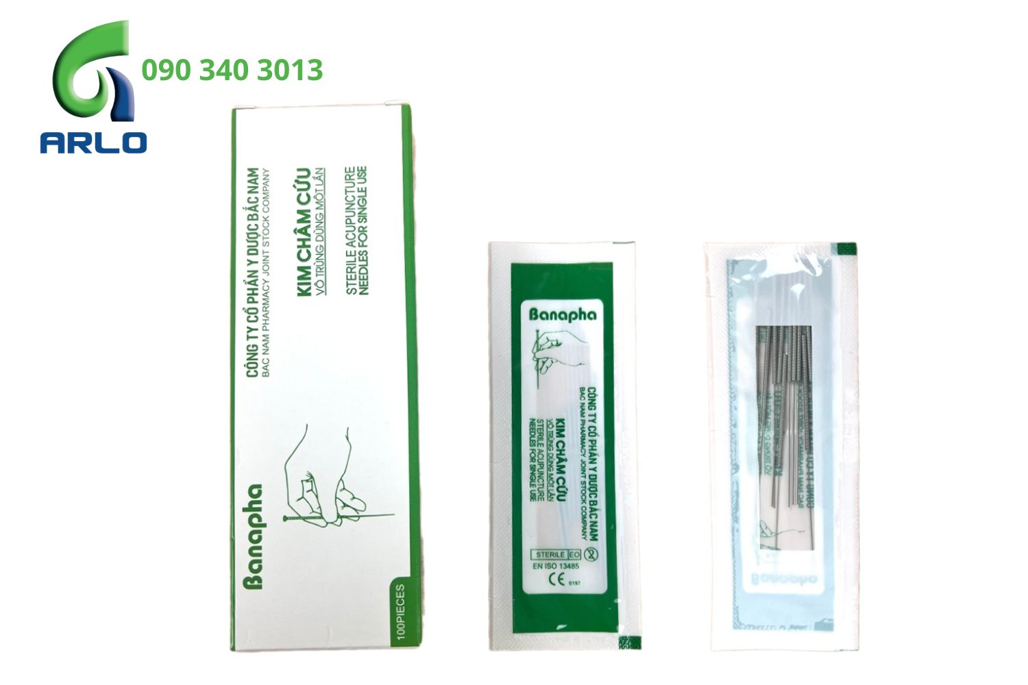 Kim đẩy chỉ Banapha vô trùng dùng một lần túi 10 cán thép